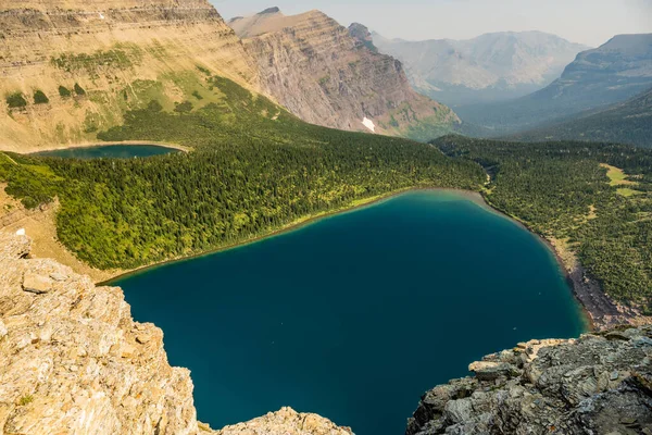 Das Blau Des Pitamakan Sees Vom Pass Hoch Oben Glacier — Stockfoto