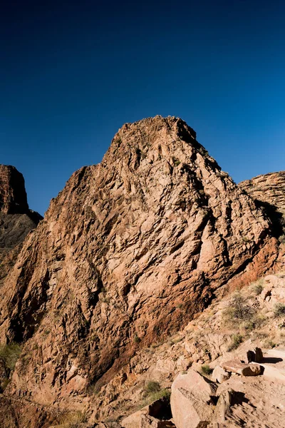 Dyb Blå Himmel Toppen Inde Grand Canyon Langs Bright Angel - Stock-foto