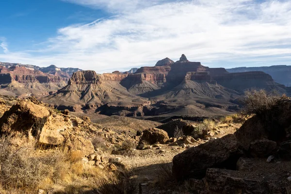 Kleine Stop Langs South Kaibab Trail Het Grand Canyon National — Stockfoto