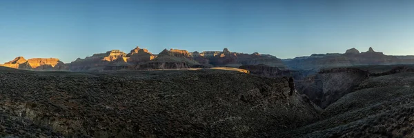 Νωρίς Πρωί Φώτα Βαθύ Φαράγγι Σκιές Στο Grand Canyon Κατά — Φωτογραφία Αρχείου