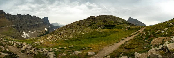 Panorama Des Piegan Pass Bewölkten Tag — Stockfoto