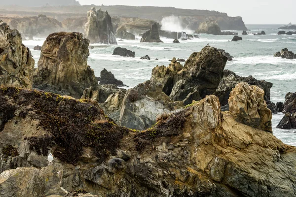 加利福尼亚大苏尔破碎的落基海岸 — 图库照片