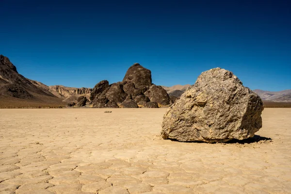 Sailing Stone on The Playa In Front of The Grandstand in Death Valley