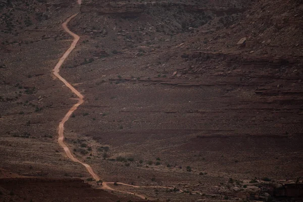 Shafer Trail Road Klimt Door Woestijn Van Canyonlands — Stockfoto