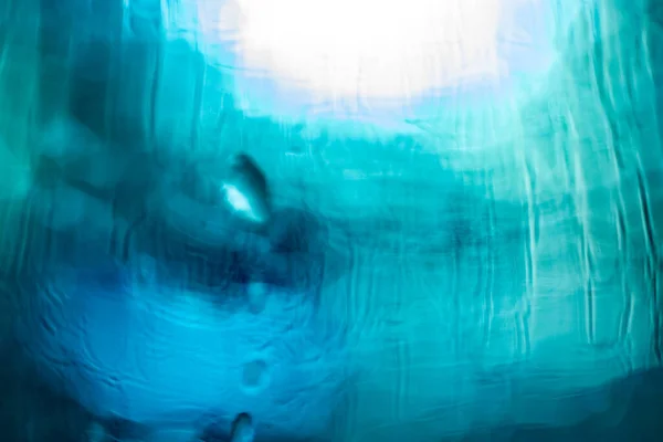 Gładka Powierzchnia Blue Glass Bowl Tle Obrazu — Zdjęcie stockowe