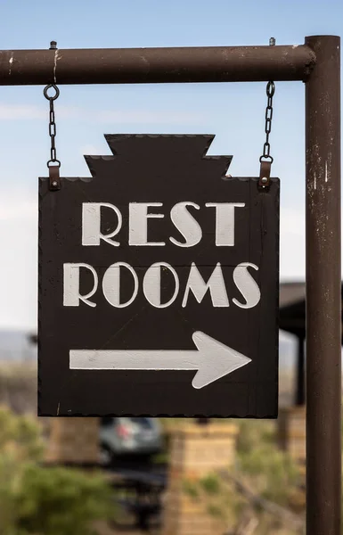 Rest Room Sign Mesa Verde National Park — Stock Photo, Image