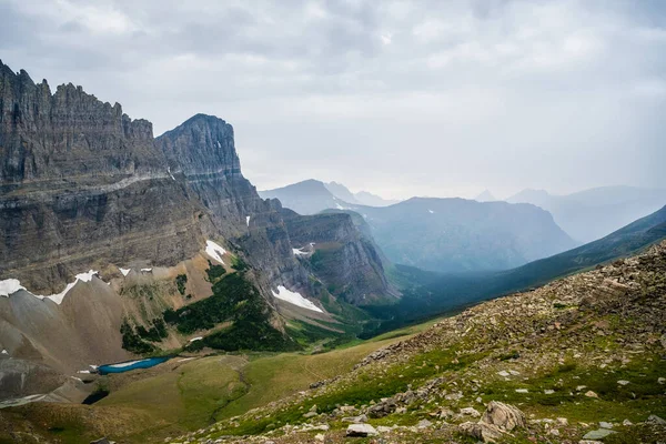 View Piegan Pass Looking Many Glacier Glacier National Park — Foto de Stock