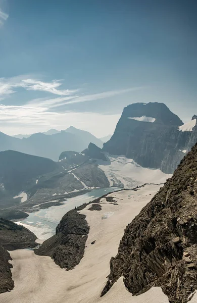 Grinnell Glacer Recedes Show More Upper Grinnell Lake Glacier National — ストック写真