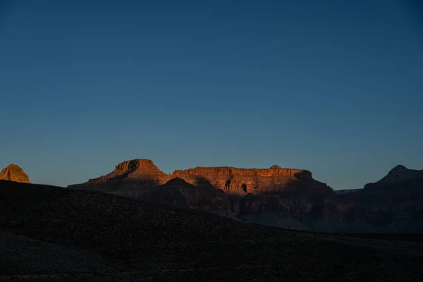 Morning Light Strikes Upper Elevations Grand Canyon National Park — Foto de Stock