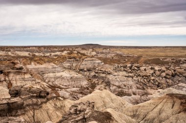 Rocky Badlands Crumbling On Blue Mesa in Petrified Forest National Park