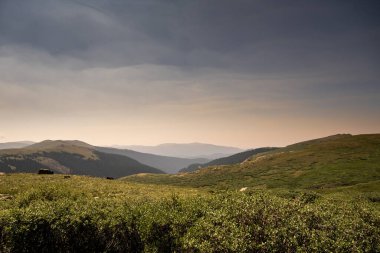 Thin Clouds Over Muted Colors of Guanella Pass in Colorado mountains