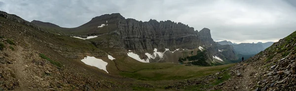 Backside Garden Wall Piegan Pass Left Glacier National Park — Stockfoto