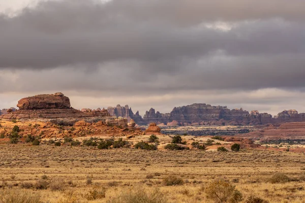 Chesler Park Storm Clouds Gathering Winter Afternoon — Stok fotoğraf