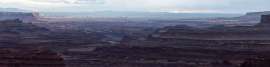 Endless Layers of Rock On The White Rim in Canyonlands Panorama