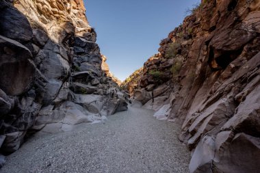 High Cliffs of The Narrow Upper Burro Mesa Wash in Big Bend National Park