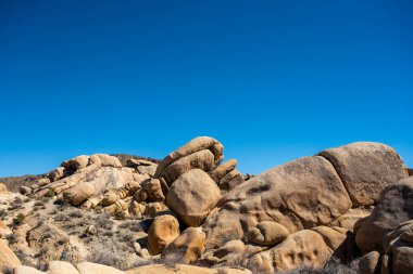 Slanted Rocks Across Joshua Tree Wilderness in California