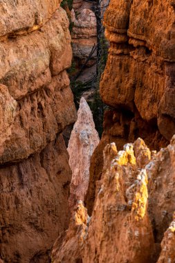 Light Illuminates Hoodoo Formations in Bryce Canyon National Park