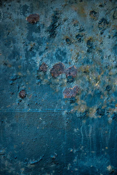 Rusty Texture Blue Steel Door Background Texture — Stockfoto