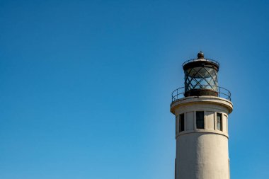 Top of Anacapa Lighthouse Against The Empty Blue Sky in Channel Islands National Park