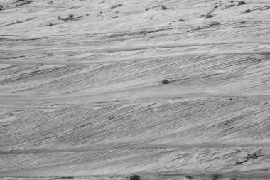 Kum Taşı 'nın Kalıplı Tepesinin Gri Ölçekli Yakınlığı