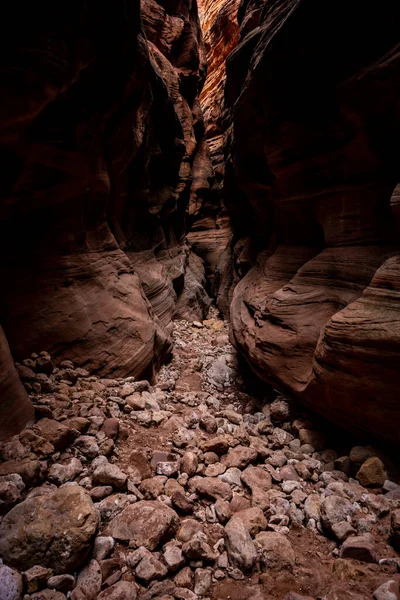 Pequeñas Rocas Llenan Sendero Buckskin Gulch Sur Utah — Foto de Stock