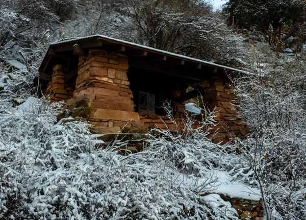 Półtora Kilometrowy Dom Wypoczynkowy Śniegu Wzdłuż Jasnego Szlaku Aniołów Wielkim — Zdjęcie stockowe