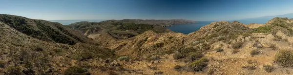 Inselpanorama Von Santa Cruz Herbst Vom Hohen Berg Aus Richtung — Stockfoto
