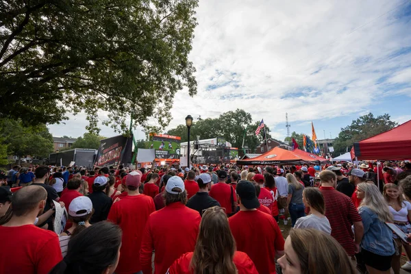 アテネ 2021年10月16日 Espn College Game Day Georgia Kentky Gameの周りに2021年に集まる — ストック写真