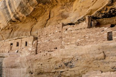 Mesa Verde Ulusal Parkı 'ndaki Bardak Evi' nde Duvar Duruyor