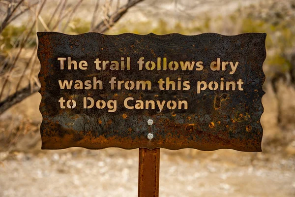 Dog Canyon Senderismo Cómo Llegar Iniciar Sesión Parque Nacional Big — Foto de Stock
