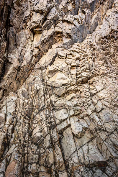 Muralla Roca Raspada Por Años Agua Que Fluye Acantilado Parque — Foto de Stock
