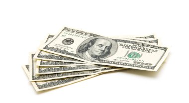 Beyaz arka planda Amerikan doları