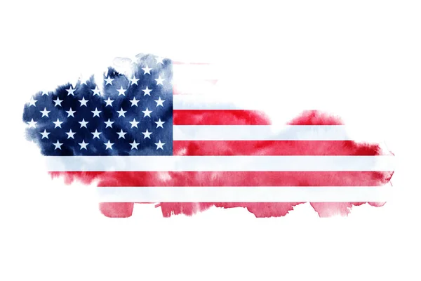 Flag Usa Dalam Latar Belakang Sapuan Kuas — Stok Foto