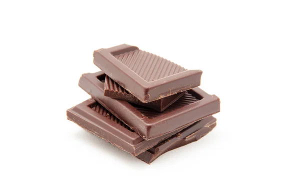 Zhruba Nakrájené Kousky Čokoládové Tyčinky — Stock fotografie