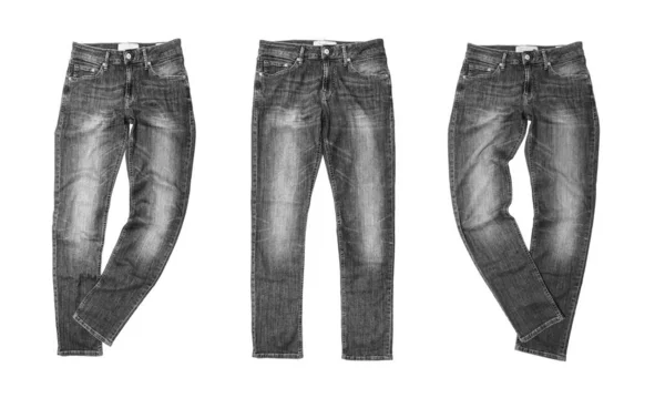 Schwarze Jeans Isoliert Auf Weiß — Stockfoto