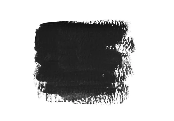 Aquarelle Noire Abstraite Sur Fond Blanc — Photo