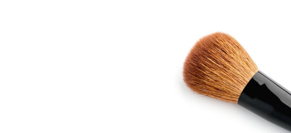 make up brush powder blusher isolated on white background