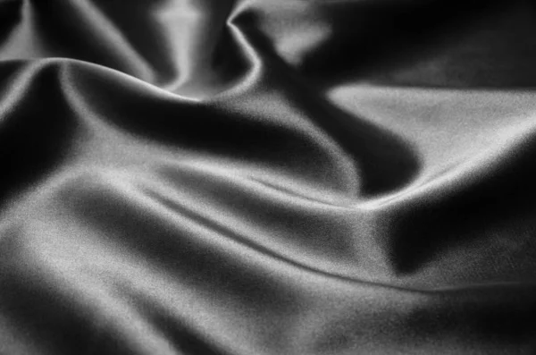 Black Satin Silk Background Texture — Stock Photo, Image