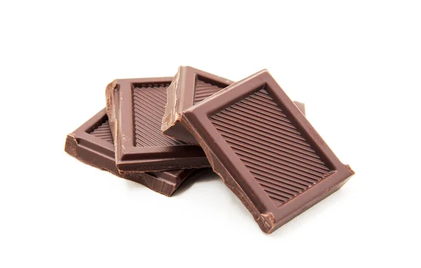 Chocoladerepen Stapel Geïsoleerd Witte Achtergrond — Stockfoto