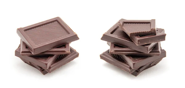 Χοντρικά Κομμένα Κομμάτια Σοκολάτας — Φωτογραφία Αρχείου