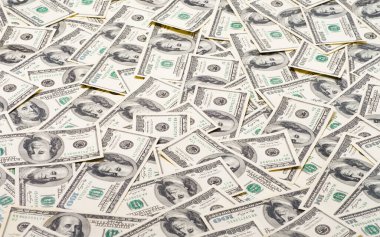100 dolarlık banknotların arkaplanı