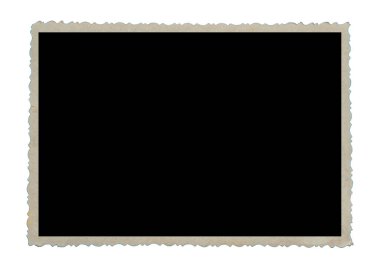 Boş eski fotoğraf beyaz üzerine izole