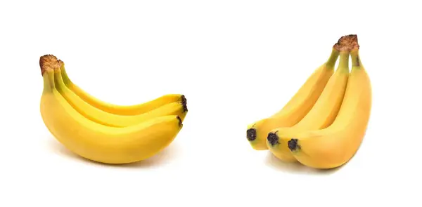 Ένα Μάτσο Μπανάνες Απομονωμένες Λευκό Φόντο — Φωτογραφία Αρχείου