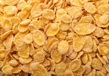 Mısır gevreği arkaplan ve doku, mısır gevreği kutusu sabah kahvaltısı..