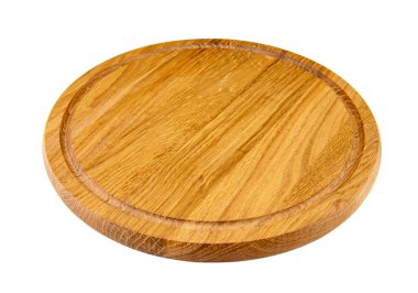 Pizza tahtası beyaz arkaplanda izole edildi.