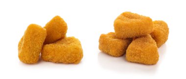 Kızarmış Peynir beyaz arkaplanda izole