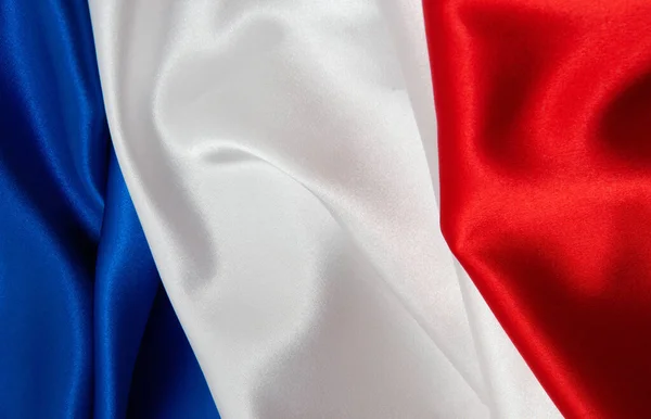 Flag France Satin Texture — Stock Photo, Image