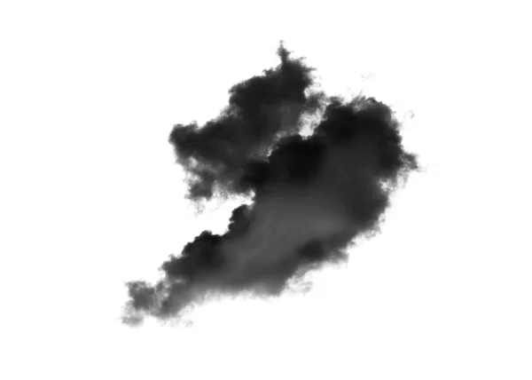 Czarne Chmury Białym Tle — Zdjęcie stockowe