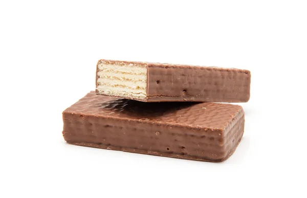 Cialde Cioccolato Isolate Bianco — Foto Stock
