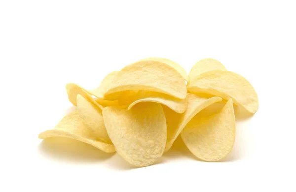 Kartoffelchips Isoliert Weißen Hintergrund — Stockfoto